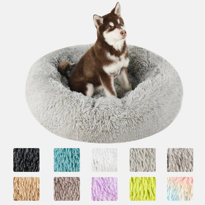 Premium Washable Plush Round Pet Bed for Dogs and Cats - Home Fads 