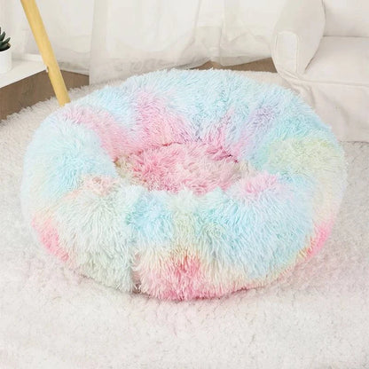 Premium Washable Plush Round Pet Bed for Dogs and Cats - Home Fads 