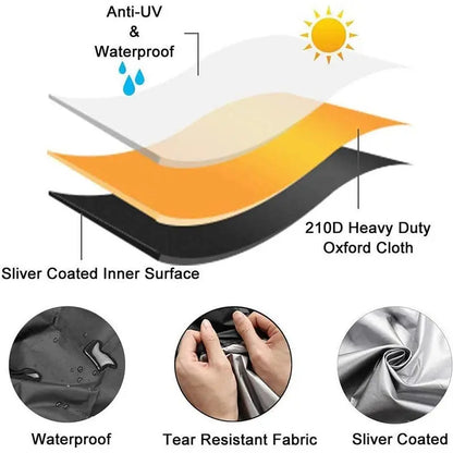Premium Waterproof BBQ Grill Cover – Heavy-Duty 210T Oxford Fabric, UV-Resistant, Weatherproof Outdoor Protection for Charcoal & Gas Grills – 5 Size Options - Home Fads 