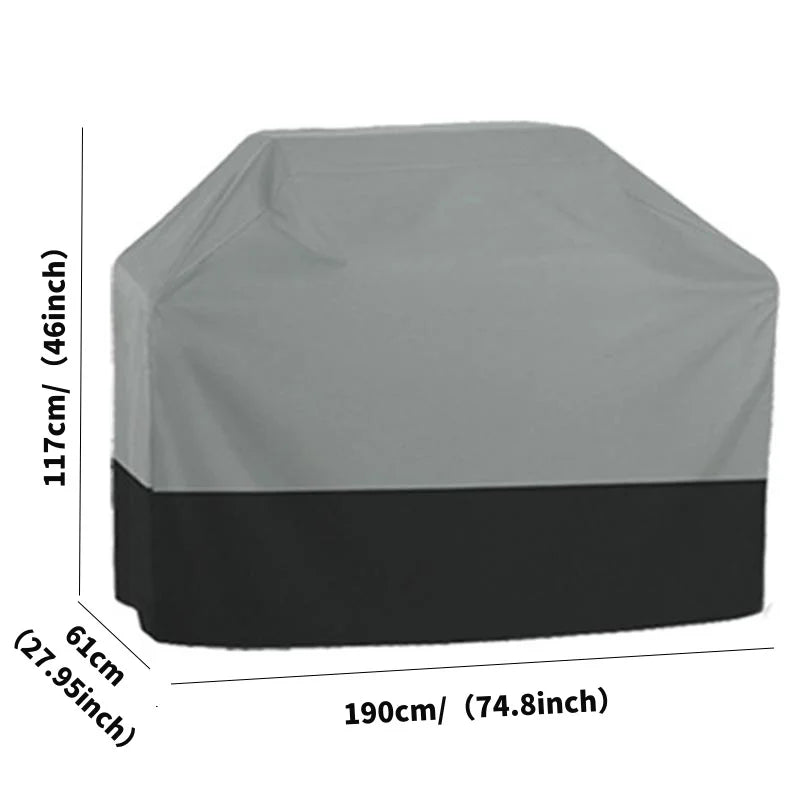 Premium Waterproof BBQ Grill Cover – Heavy-Duty 210T Oxford Fabric, UV-Resistant, Weatherproof Outdoor Protection for Charcoal & Gas Grills – 5 Size Options - Home Fads 