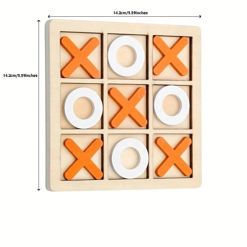 Premium Wooden Tic Tac Toe Board Game - Ideal for Family Fun and Outdoor Entertainment - Home Fads 