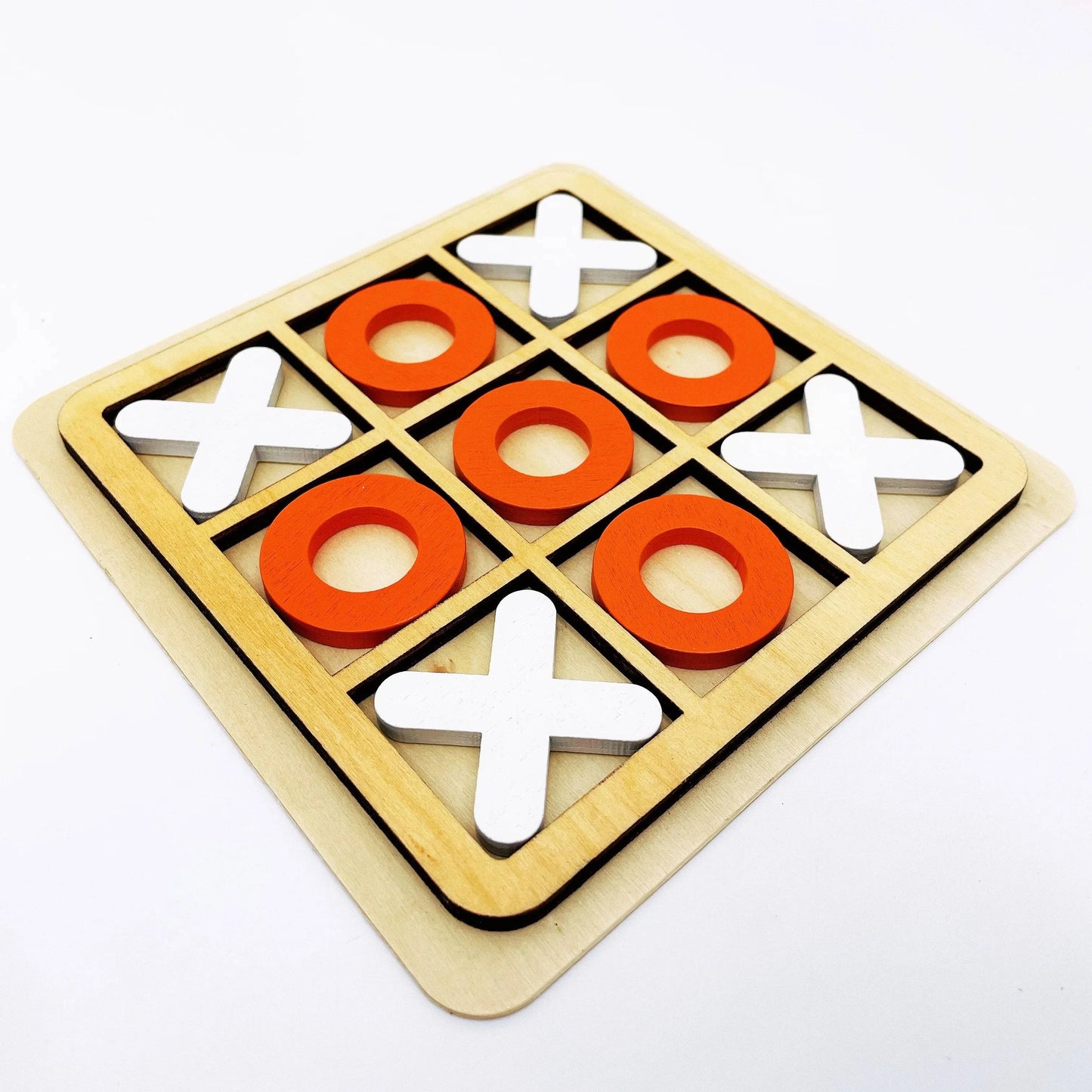 Premium Wooden Tic Tac Toe Board Game - Ideal for Family Fun and Outdoor Entertainment - Home Fads 