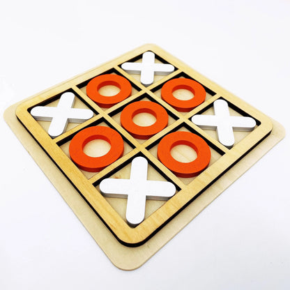 Premium Wooden Tic Tac Toe Board Game - Ideal for Family Fun and Outdoor Entertainment - Home Fads 