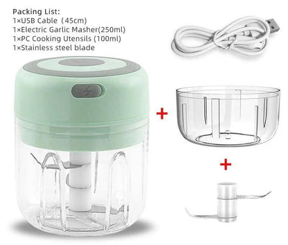 Professional Electric Mini Garlic Chopper & Food Processor - USB Rechargeable - Home Fads 