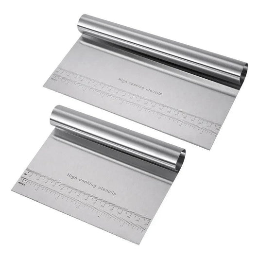 Professional Grade Stainless Steel Dough Chopper and Bench Scraper: Precision Pastry Cutting Tool - Home Fads 