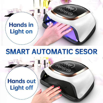 Professional LED UV Nail Drying Lamps - 168W, 280W, 120W, and 80W Options with Auto Sensor - Home Fads 