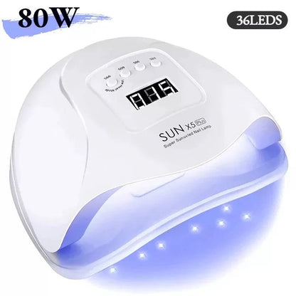 Professional LED UV Nail Drying Lamps - 168W, 280W, 120W, and 80W Options with Auto Sensor - Home Fads 