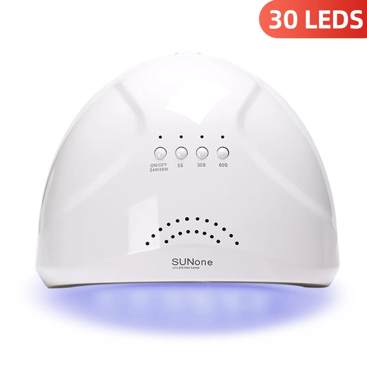 Professional UV LED Nail Lamp Dryer - 48W, 30 Lamp Beads, Gel Polish Curing, Nail Art Equipment - Home Fads 