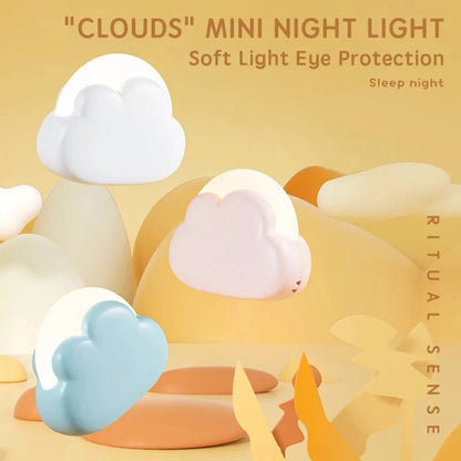 Rechargeable Cloud Night Light - Adorable LED Night Lamp for Bedroom and Children, USB Wireless - Home Fads 