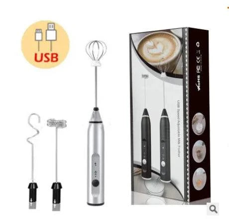 Rechargeable Handheld Electric Milk Frother with USB Charging - Coffee Foam Maker and Mixer - Home Fads 