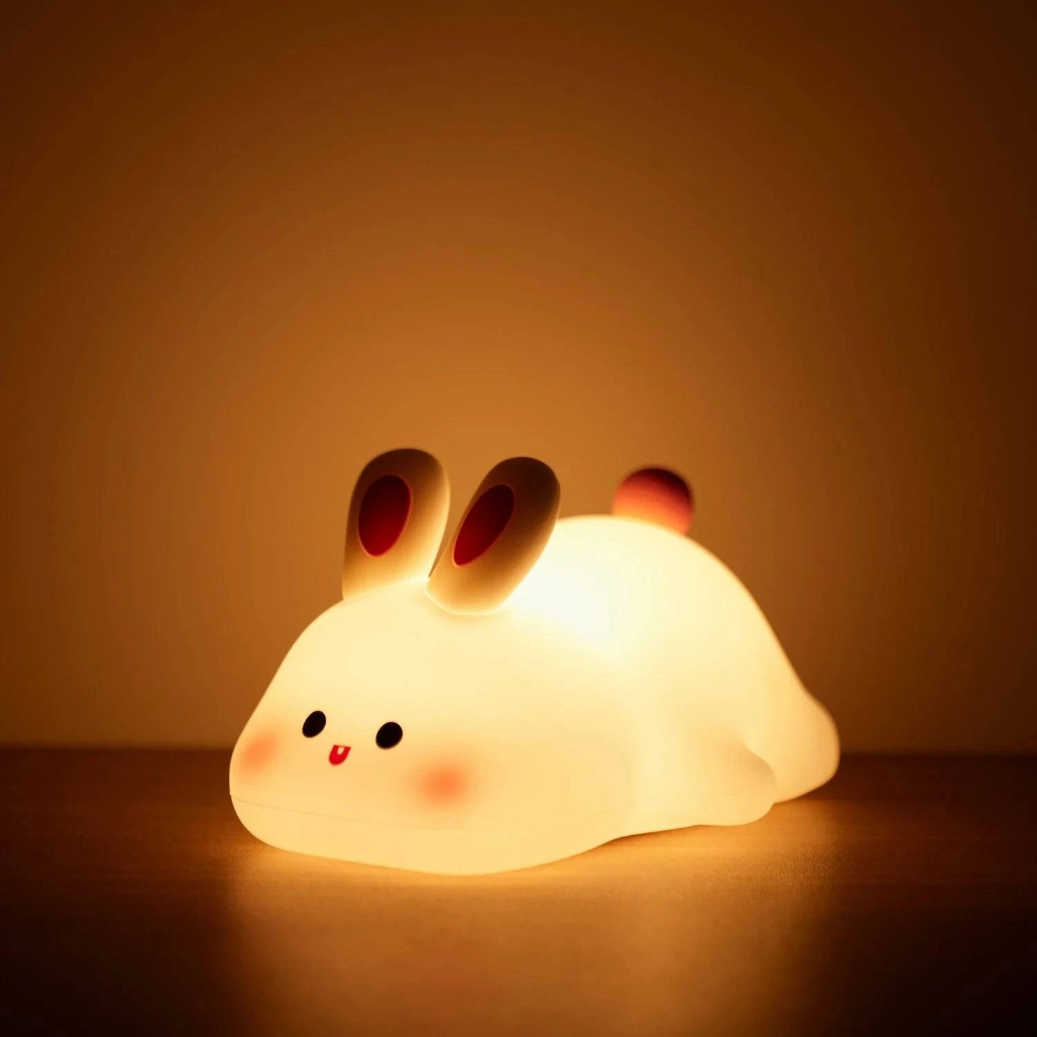 Premium Rechargeable Silicone LED Night Light: Adorable Animal Shaped Illumination for Children's Rooms - Timer, Decor, Ideal Gift - Home Fads 