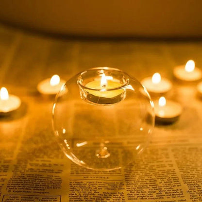 Refined Glass Candle Holder: Elevating Festive Decor for Home, Wedding Receptions, Parties, and Banquets - Home Fads 