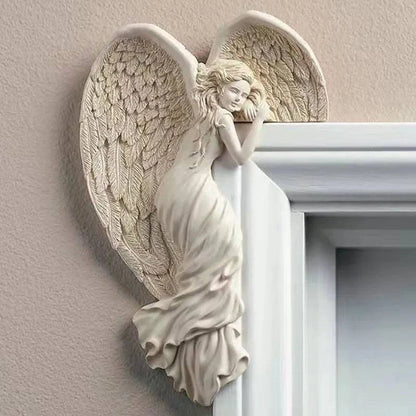 Resin Angel Wings Door Frame Ornament - Elegant Indoor and Outdoor Decoration for Clinics, Hospitals, Restaurants, and Homes - Home Fads 