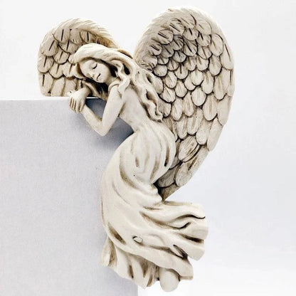 Resin Angel Wings Door Frame Ornament - Elegant Indoor and Outdoor Decoration for Clinics, Hospitals, Restaurants, and Homes - Home Fads 