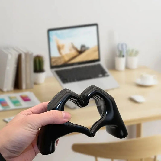 Resin Love Gesture Statue – Elegant Desktop Ornament for Home and Office Decoration - Home Fads 