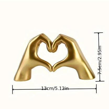 Resin Love Gesture Statue – Elegant Desktop Ornament for Home and Office Decoration - Home Fads 