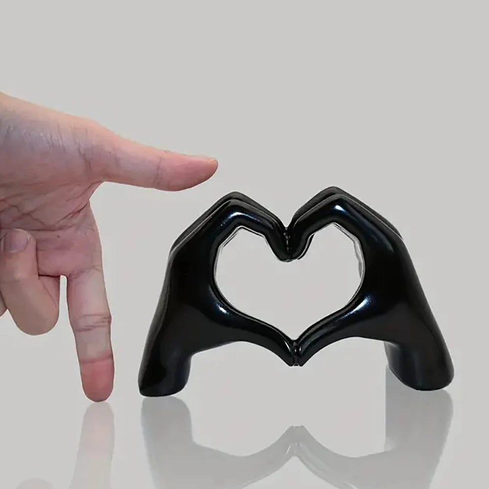 Resin Love Gesture Statue – Elegant Desktop Ornament for Home and Office Decoration - Home Fads 
