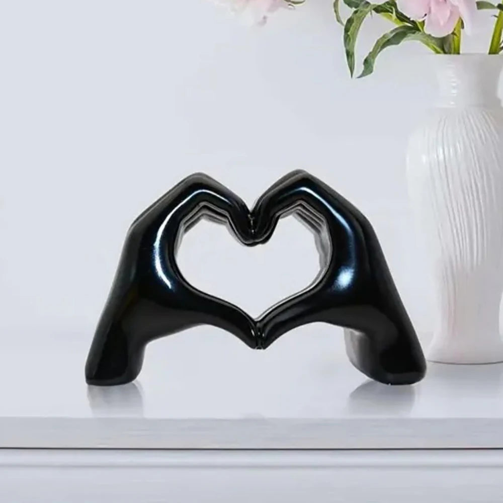 Resin Love Gesture Statue – Elegant Desktop Ornament for Home and Office Decoration - Home Fads 