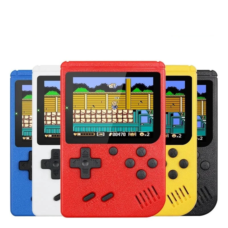 Consola de juegos portátil retro: pantalla LCD a color de 8 bits de 3,0" y 2,6", opciones para uno o dos jugadores, 500 juegos integrados, compatibilidad con TV