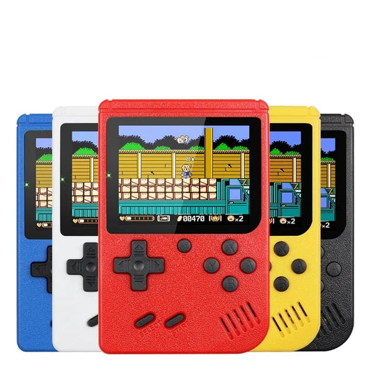 Retro Handheld Game Console – 8-Bit 3.0" & 2.6" Color LCD, One-Player & Two-Player Options, 500 Built-In Games, TV Compatibility
