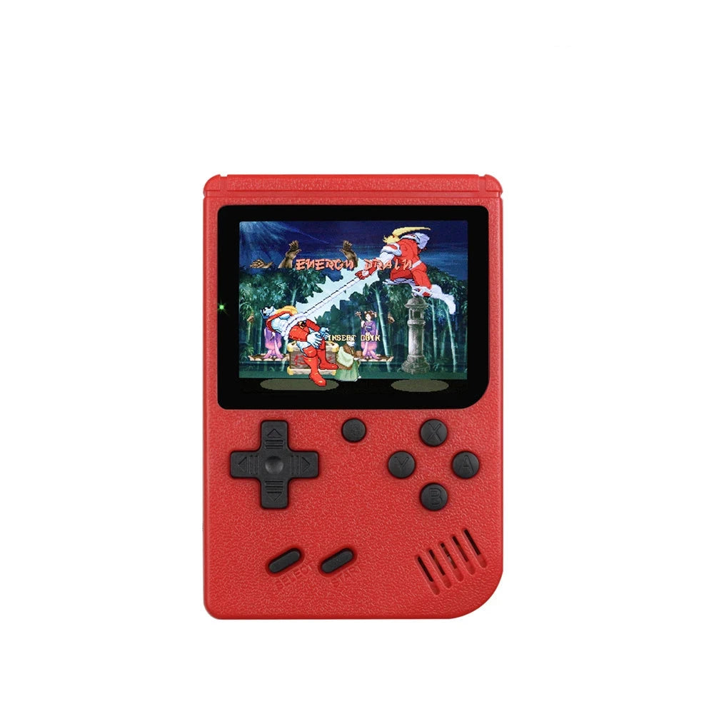 Retro Handheld Game Console – 8-Bit 3.0" & 2.6" Color LCD, One-Player & Two-Player Options, 500 Built-In Games, TV Compatibility - Home Fads 