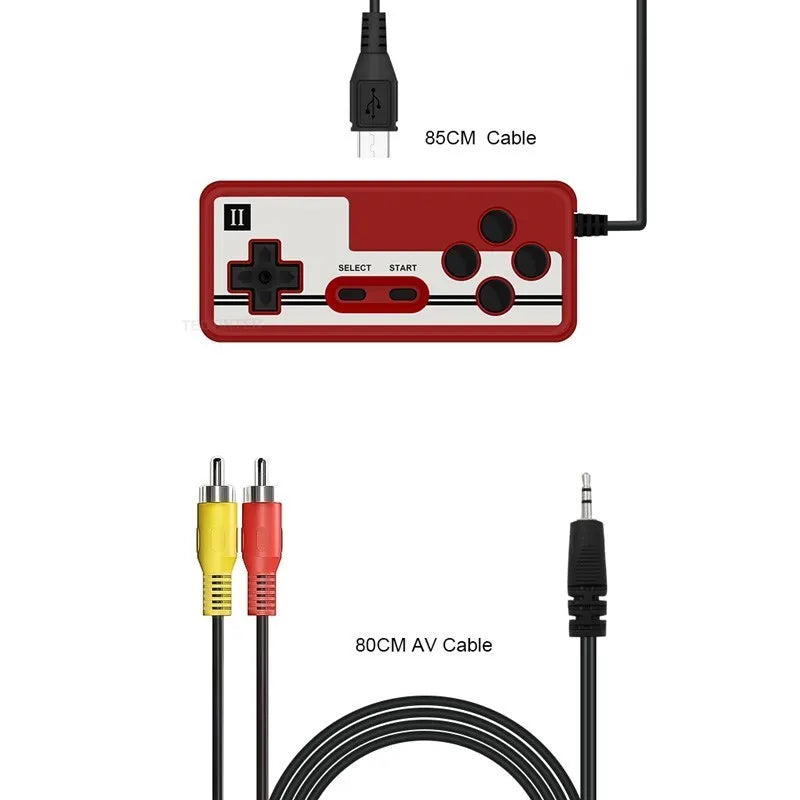 Retro Handheld Game Console – 8-Bit 3.0" & 2.6" Color LCD, One-Player & Two-Player Options, 500 Built-In Games, TV Compatibility - Home Fads 
