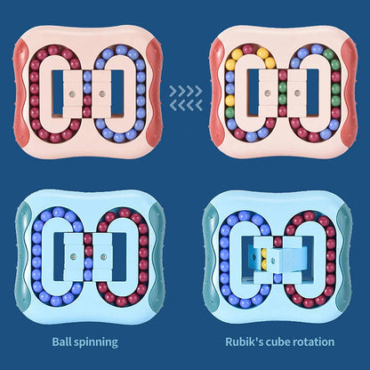 Rotating Magic Bean Cube Square Rotate Slide Puzzle Bead Fidget Toy Brain Teaser Stress Relief Educational Game for Kid Adult - Home Fads 