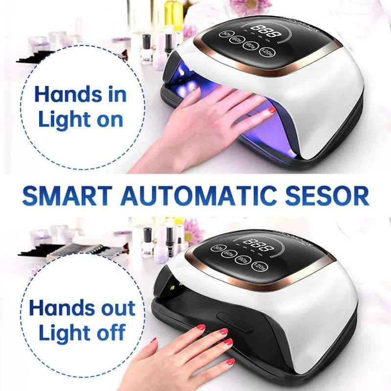 Professional LED UV Nail Drying Lamps - 168W, 280W, 120W, and 80W Options with Auto Sensor - Home Fads