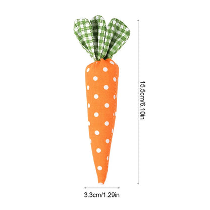 Artificial Carrot Decorations – Set of 1, 3, or 5 Soft Fabric Carrots for Spring, Seasonal Displays, Parties, Home Decor, and Crafts