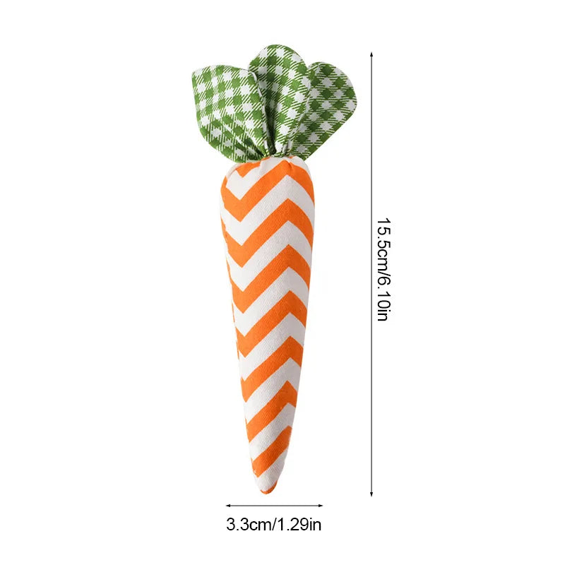 Artificial Carrot Decorations – Set of 1, 3, or 5 Soft Fabric Carrots for Spring, Seasonal Displays, Parties, Home Decor, and Crafts