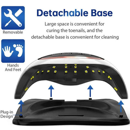 Professional LED UV Nail Drying Lamps - 168W, 280W, 120W, and 80W Options with Auto Sensor - Home Fads