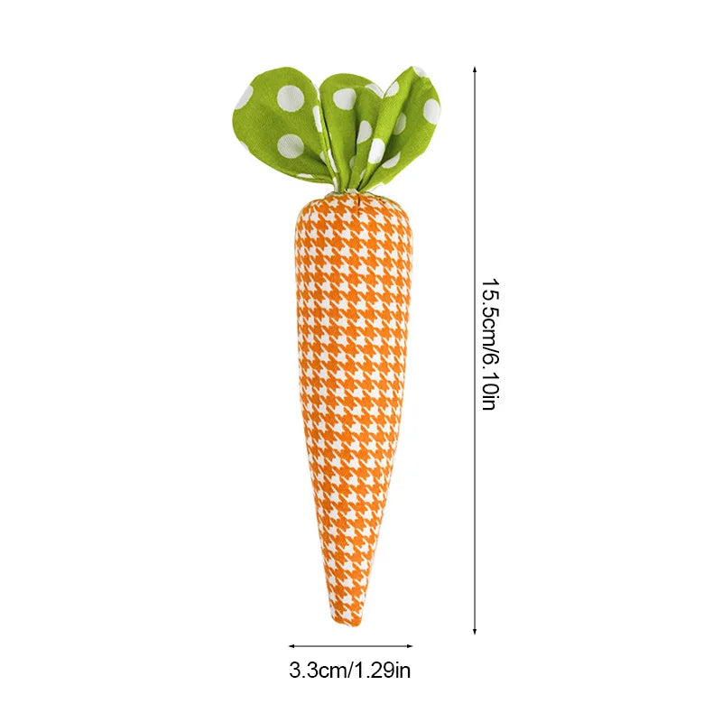 Artificial Carrot Decorations – Set of 1, 3, or 5 Soft Fabric Carrots for Spring, Seasonal Displays, Parties, Home Decor, and Crafts