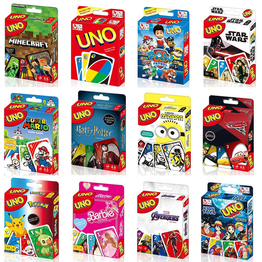 Uno Card Game – Themed Edition with Harry Potter, Frozen, Super Mario & More – Perfect for Adults and Kids, Ideal Birthday Gift