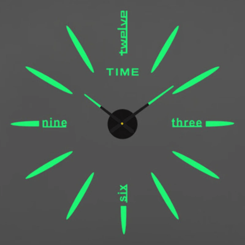 Simple 16 Inch Wall Clock - DIY Acrylic Mirror Stickers - Minimalist Design - Home Fads