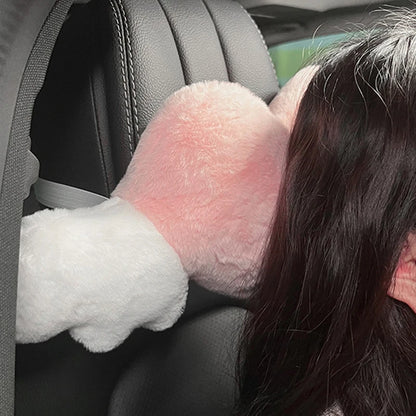 Winged Heart Car Seat Neck Pillow – Plush Comfort with Elastic Strap – Ideal Valentine’s Day & Special Occasion Gift