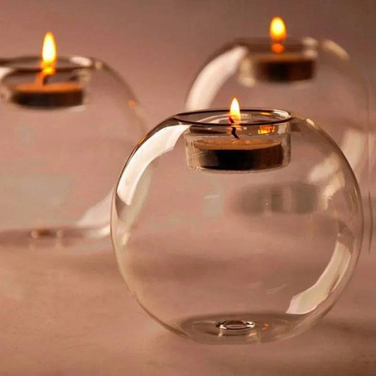 Refined Glass Candle Holder: Elevating Festive Decor for Home, Wedding Receptions, Parties, and Banquets - Home Fads