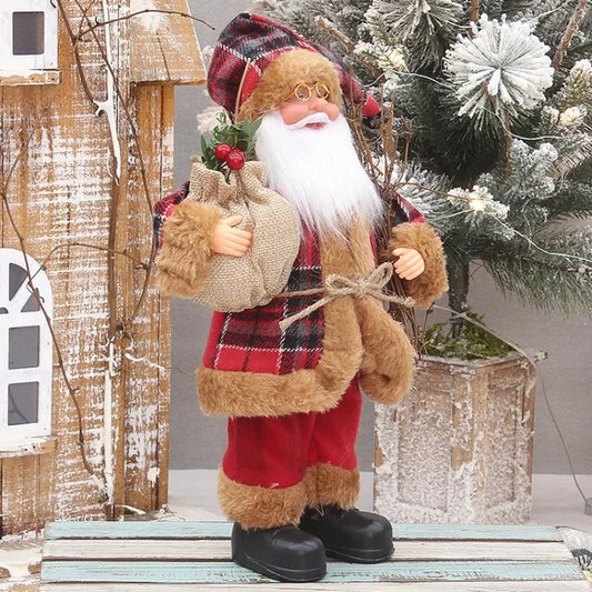 Figura navideña de Papá Noel: decoración navideña para el hogar y fiestas