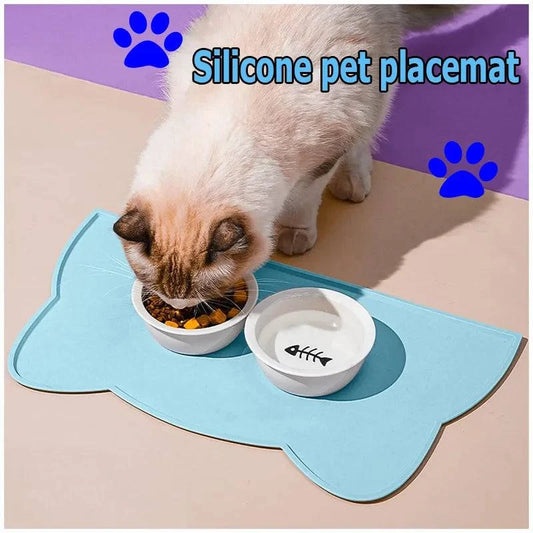 Premium Non-Slip Pet Feeding Mat: Waterproof Silicone with Raised Edge for Cats and Dogs - Home Fads