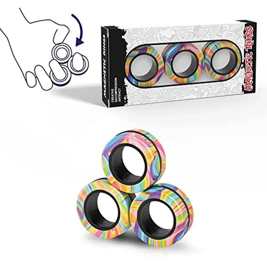 Stress Relief Fidget Rings Set - Fun Focus Tool for All Ages (3PCS) - Home Fads