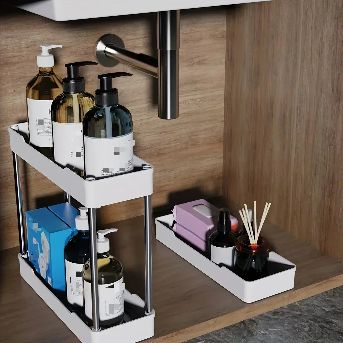 Slim Rolling Storage Cart – Multi-Tier Organizer for Bathroom, Kitchen & Small Spaces