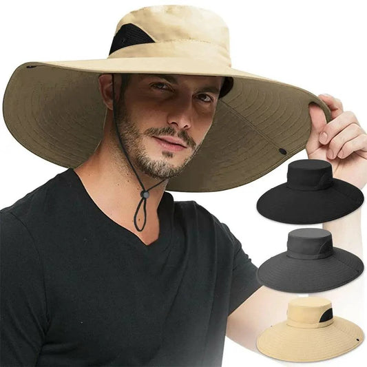 Breathable Cotton Sun Fisherman Hat with Wide Visor Brim for Men and Women - Perfect for Beach, Hiking, Fishing, and Outdoor Adventures - Home Fads