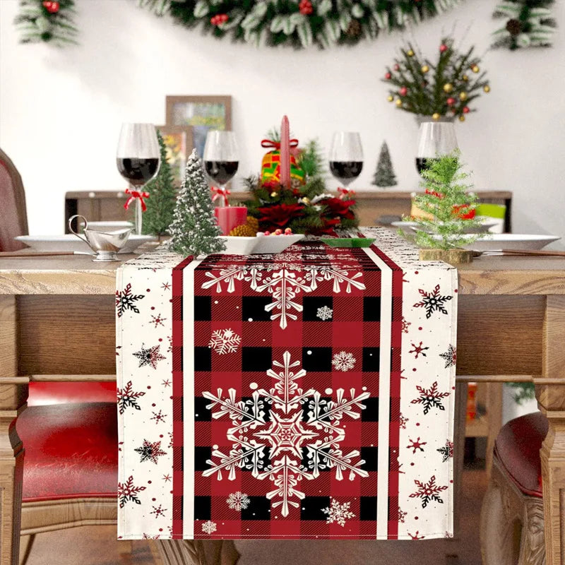 Festive Linen Table Runner – Decorative Dining Table Cover for Seasonal Décor