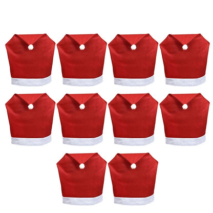 Housses de chaise en forme de chapeau de fête – Ensemble de housses de chaise décoratives (1 à 10 pièces) pour la décoration intérieure saisonnière et les cadeaux