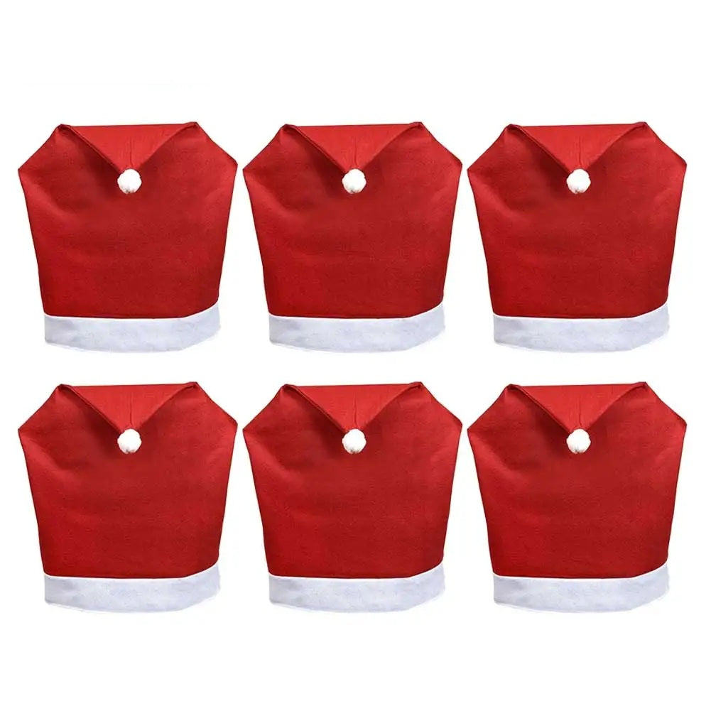 Housses de chaise en forme de chapeau de fête – Ensemble de housses de chaise décoratives (1 à 10 pièces) pour la décoration intérieure saisonnière et les cadeaux