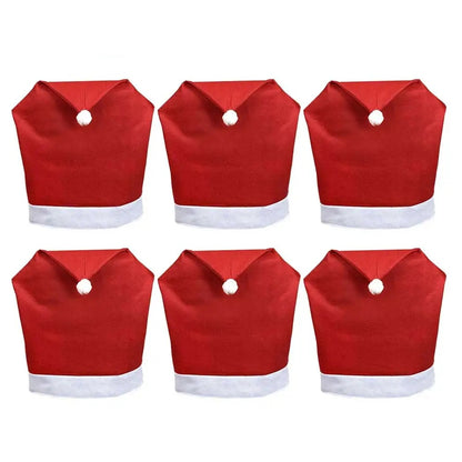 Housses de chaise en forme de chapeau de fête – Ensemble de housses de chaise décoratives (1 à 10 pièces) pour la décoration intérieure saisonnière et les cadeaux