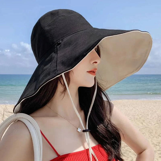 Versatile Double-Sided Wide Brim Sun Hat for Summer Adventures: Beach, Hiking, and Outdoor Pursuits - Home Fads