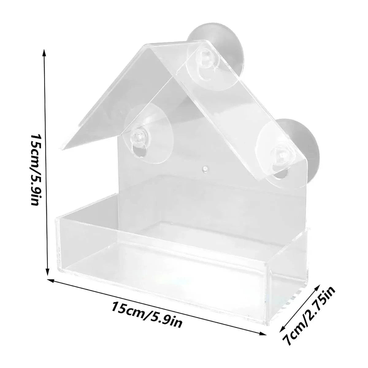 Elite Clear View Window Bird Feeder with Strong Adhesive Mounts - Home Fads