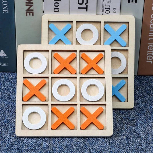 Premium Wooden Tic Tac Toe Board Game - Ideal for Family Fun and Outdoor Entertainment - Home Fads