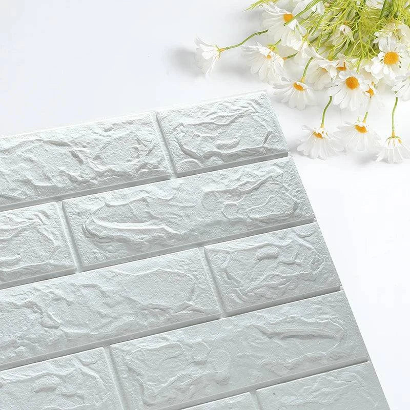 Self-Adhesive 3D Brick Wallpaper Set: Versatile Home Decor Wall Sticker Panels for Kitchen, Bedroom, Office, and Living Room - 25pcs Pack - Home Fads 