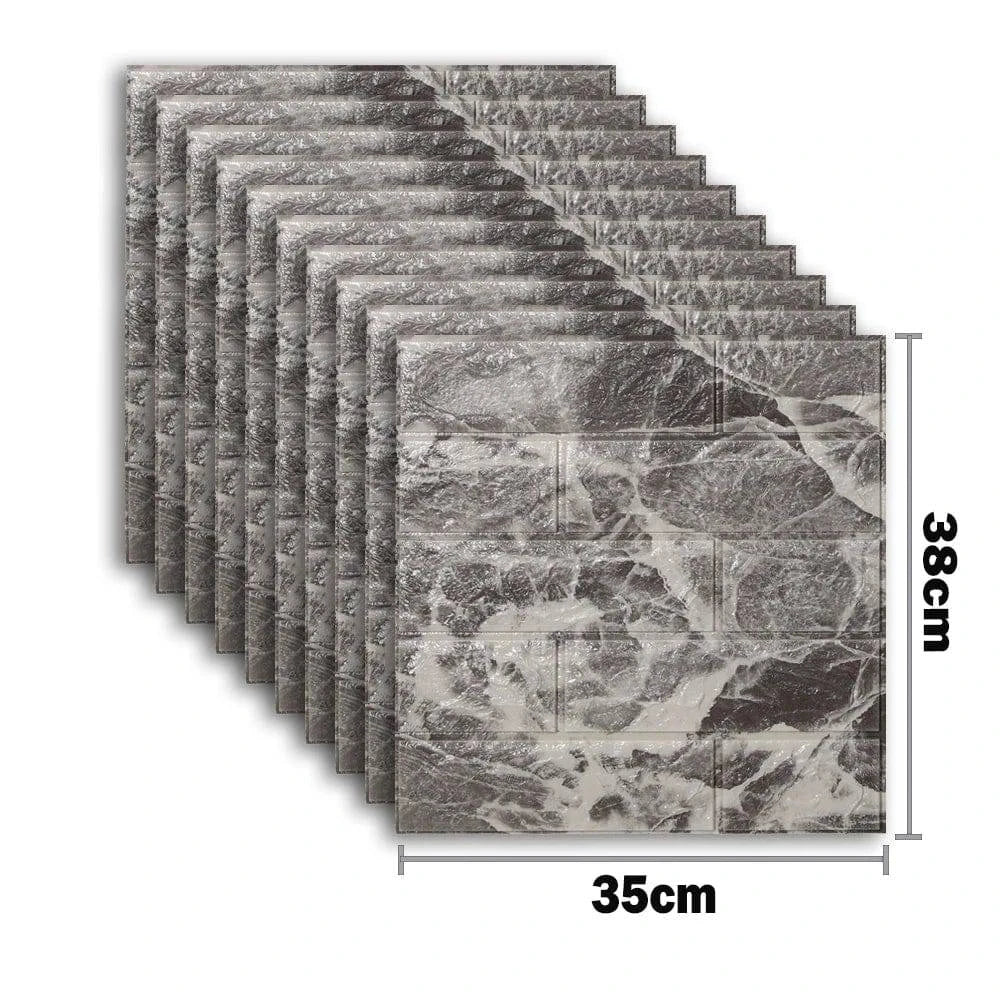 Self-Adhesive 3D Brick Wallpaper Set: Versatile Home Decor Wall Sticker Panels for Kitchen, Bedroom, Office, and Living Room - 25pcs Pack - Home Fads 